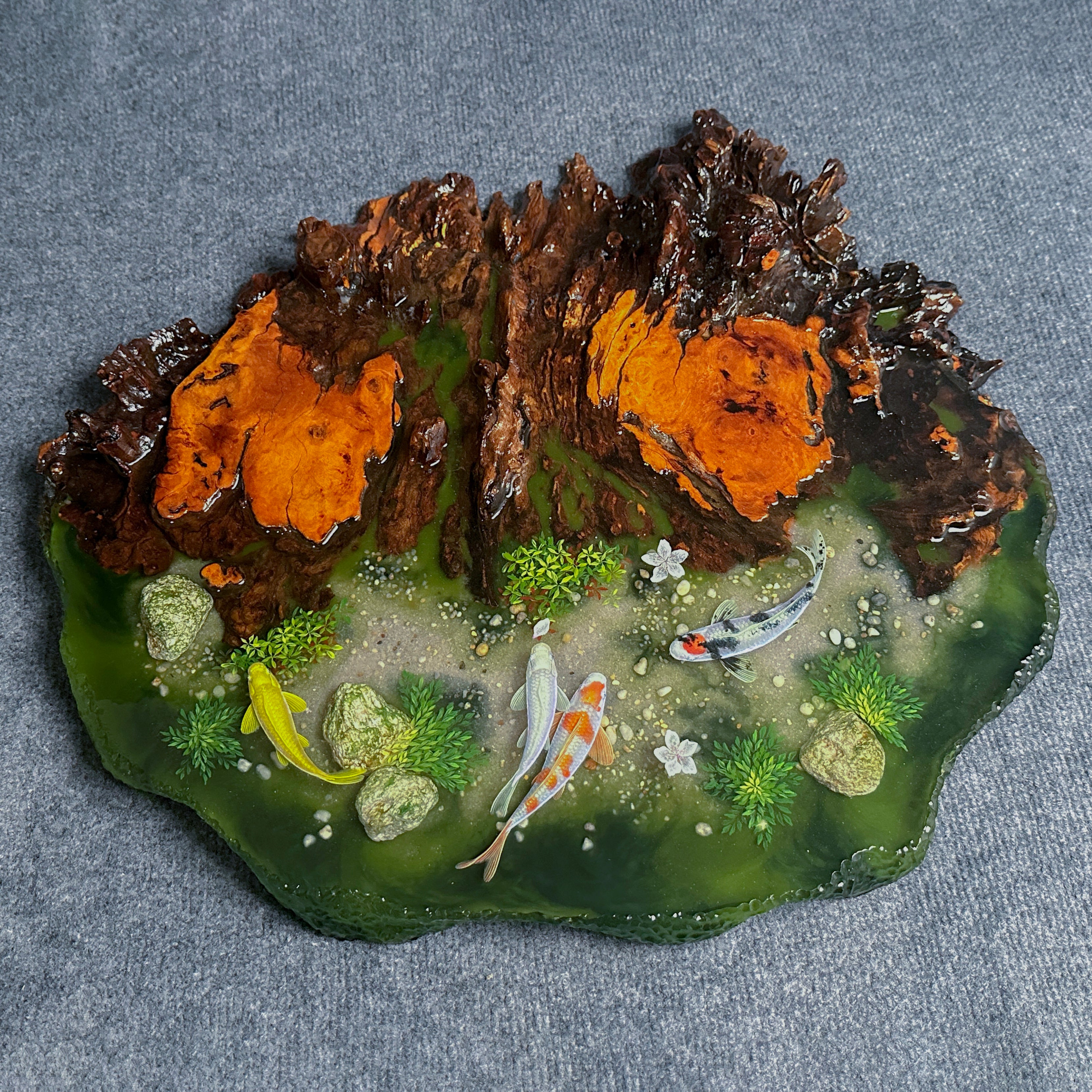 Tea Tray, Epoxy Resin Custom, Wood Art